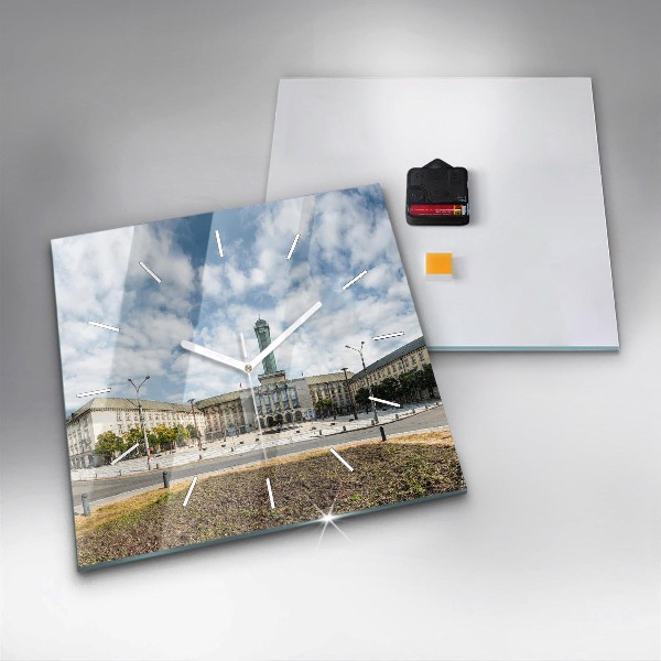 Zegar na ścianę kwadratowy Panorama miasta Ostrawa