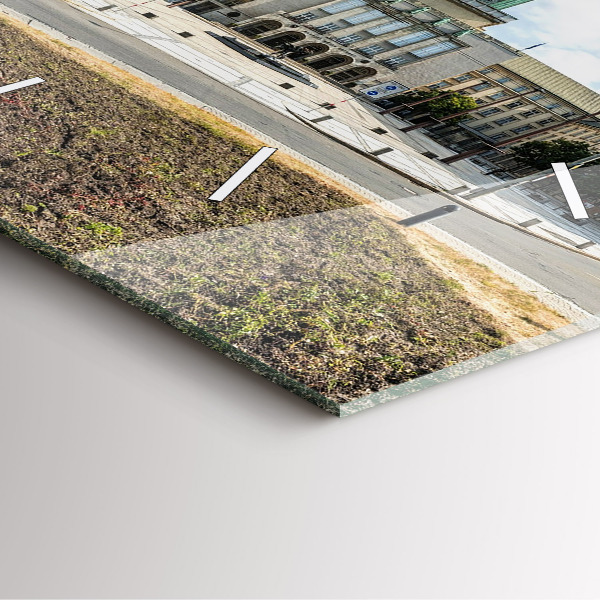 Zegar na ścianę kwadratowy Panorama miasta Ostrawa