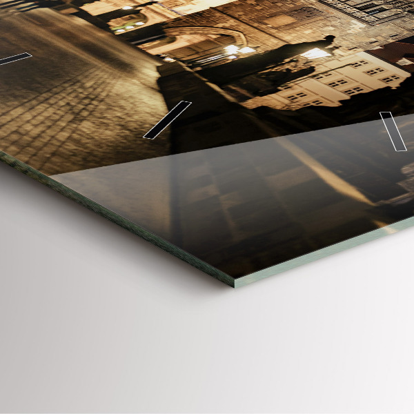 Zegar na ścianę kwadratowy Most Karola w Pradze