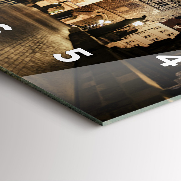 Zegar na ścianę kwadratowy Most Karola w Pradze