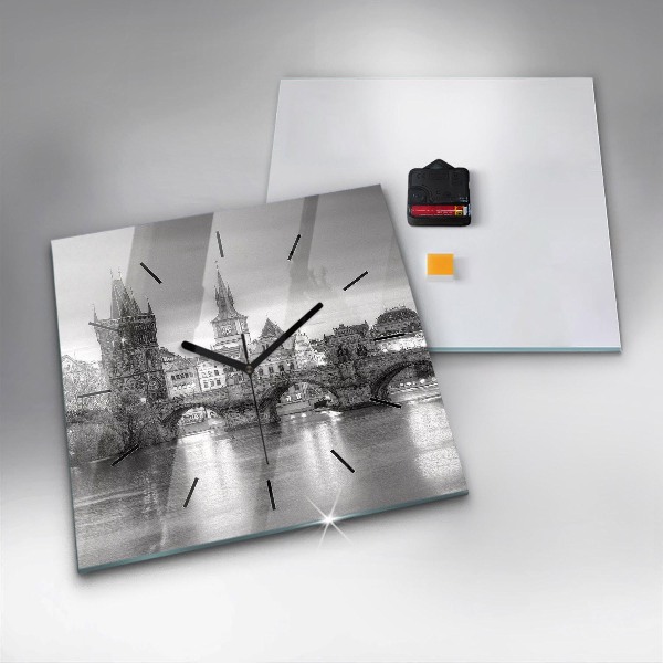 Kwadratowy zegar Most Karola w Pradze