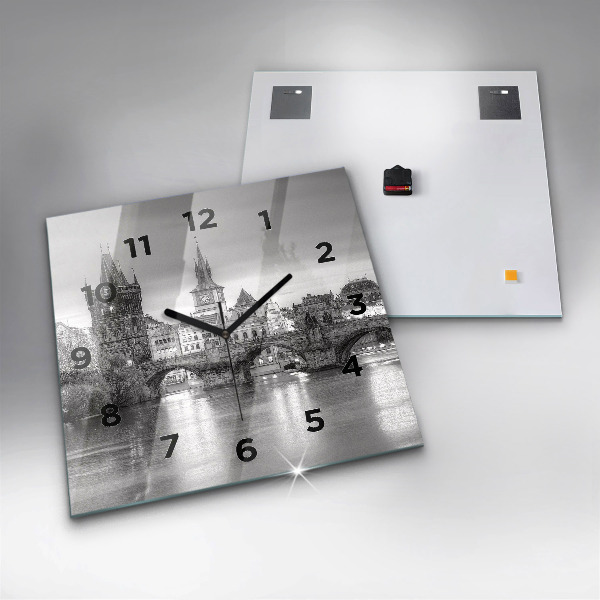 Kwadratowy zegar Most Karola w Pradze