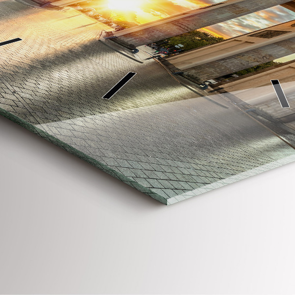 Kwadratowy zegar Brama Brandenburska w Berlinie