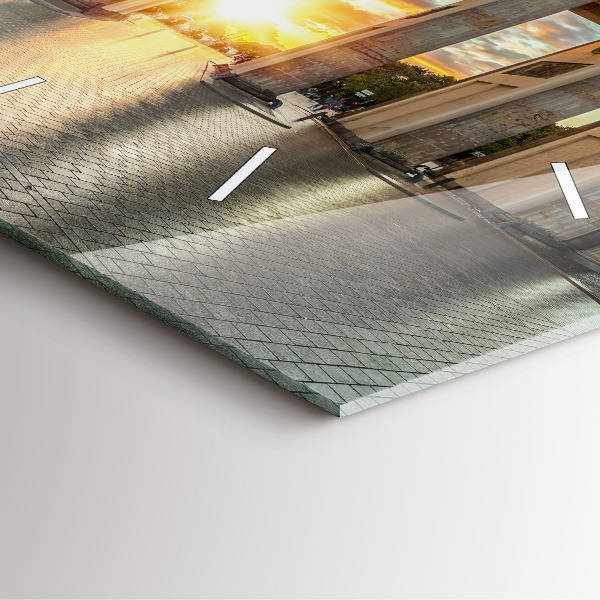 Kwadratowy zegar Brama Brandenburska w Berlinie