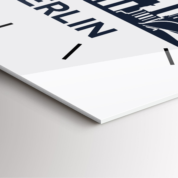 Kwadratowy zegar Ilustracja miasta Berlin