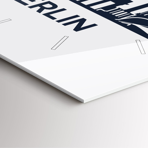 Kwadratowy zegar Ilustracja miasta Berlin