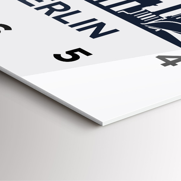 Kwadratowy zegar Ilustracja miasta Berlin