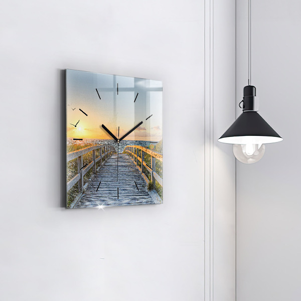 Kwadratowy zegar Wakacje na plaży