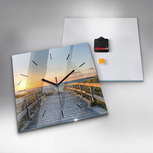 Kwadratowy zegar Wakacje na plaży