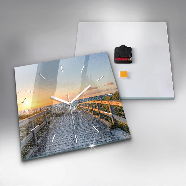 Kwadratowy zegar Wakacje na plaży