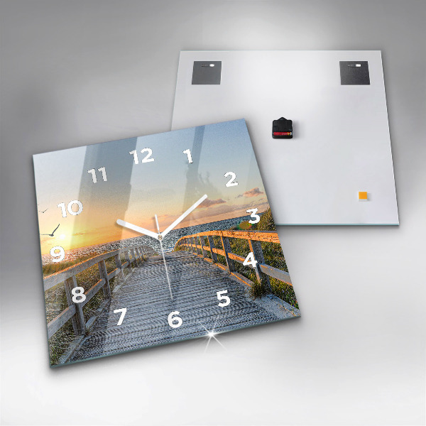 Kwadratowy zegar Wakacje na plaży