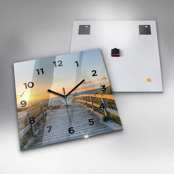 Kwadratowy zegar Wakacje na plaży