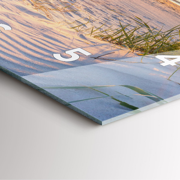 Kwadratowy zegar Zachód słońca nad morzem