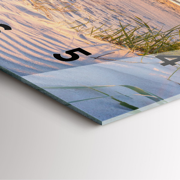 Kwadratowy zegar Zachód słońca nad morzem