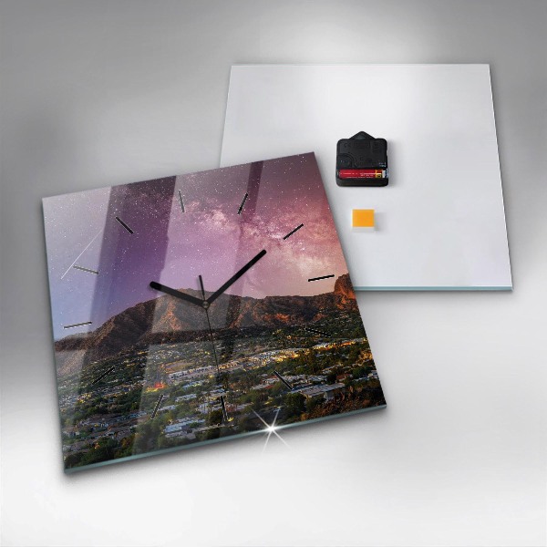 Zegar na ścianę kwadratowy Górski Krajobraz