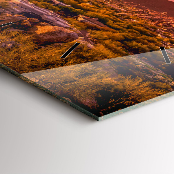 Zegar na ścianę kwadratowy Zachód słońca North Scottsdale