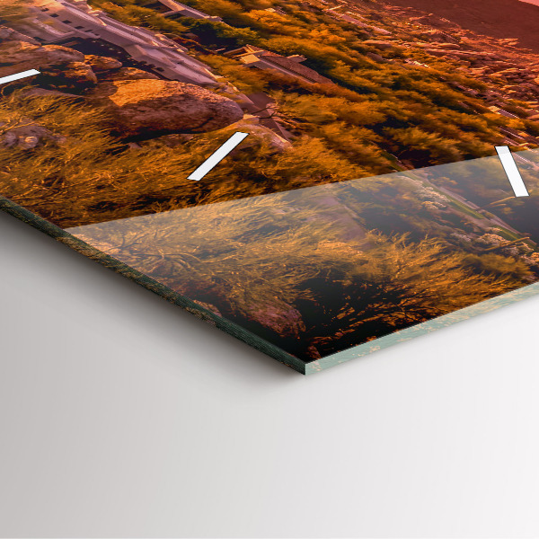 Zegar na ścianę kwadratowy Zachód słońca North Scottsdale