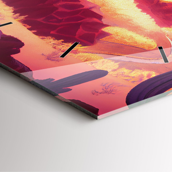 Zegar na ścianę kwadratowy Pustynia w Arizonie