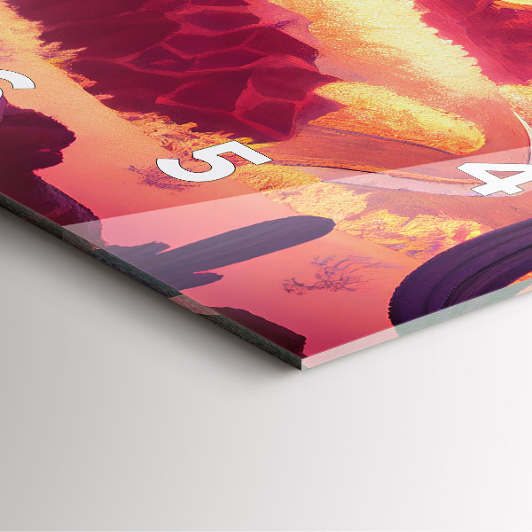 Zegar na ścianę kwadratowy Pustynia w Arizonie