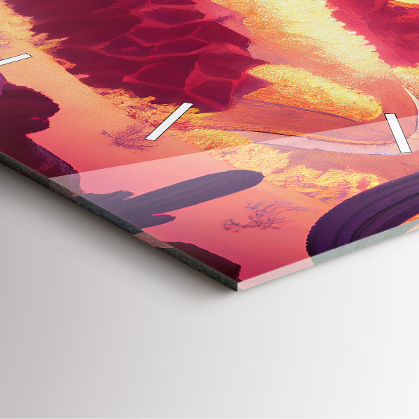 Zegar na ścianę kwadratowy Pustynia w Arizonie