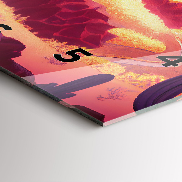 Zegar na ścianę kwadratowy Pustynia w Arizonie