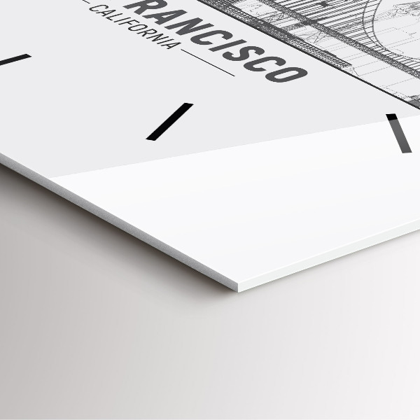 Kwadratowy zegar Panorama San Francisco