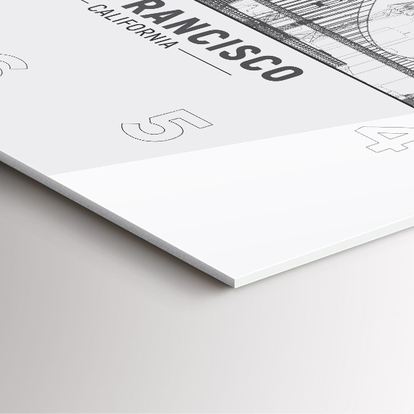 Kwadratowy zegar Panorama San Francisco