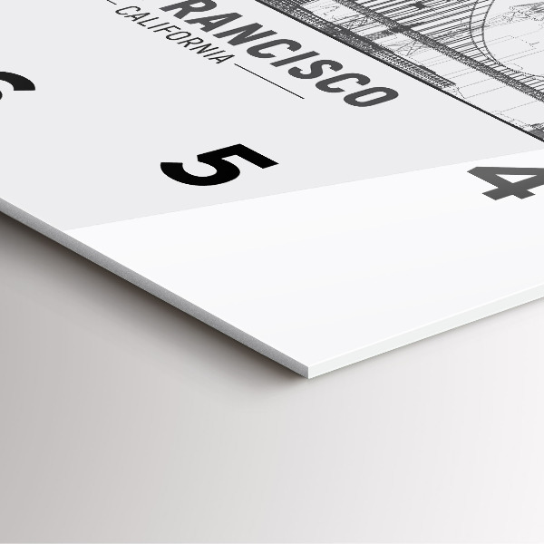 Kwadratowy zegar Panorama San Francisco