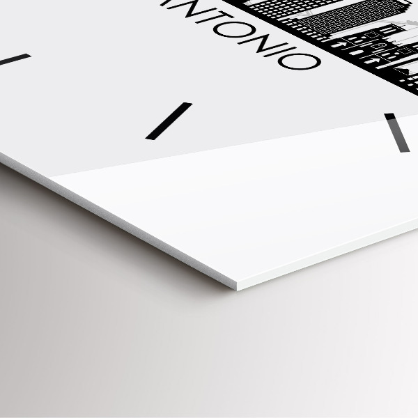 Zegar na ścianę kwadratowy Miasto San Antonio Texas