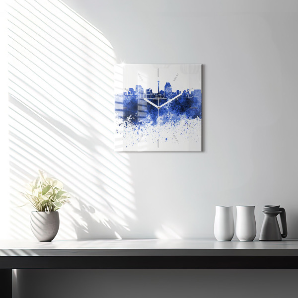 Zegar na ścianę kwadratowy San Antonio akwarele