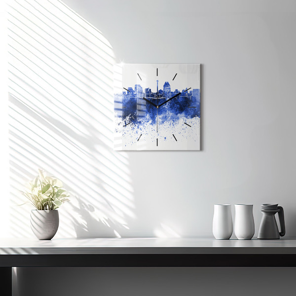 Zegar na ścianę kwadratowy San Antonio akwarele