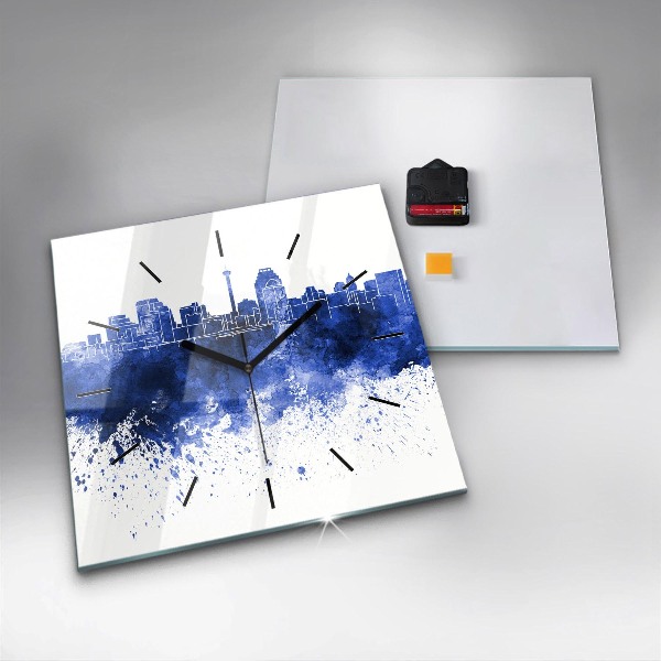 Zegar na ścianę kwadratowy San Antonio akwarele