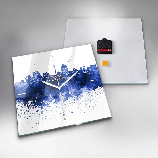 Zegar na ścianę kwadratowy San Antonio akwarele
