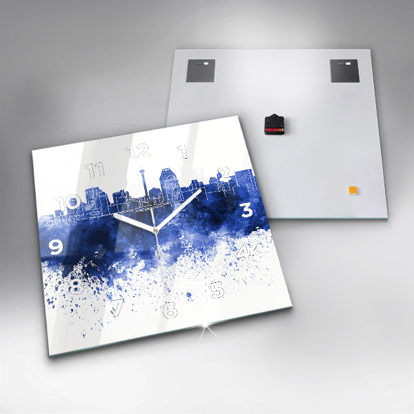 Zegar na ścianę kwadratowy San Antonio akwarele