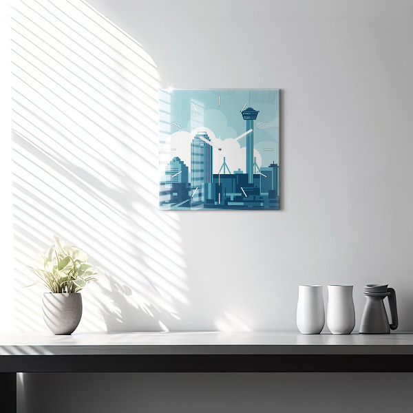 Zegar na ścianę kwadratowy Architektura w USA