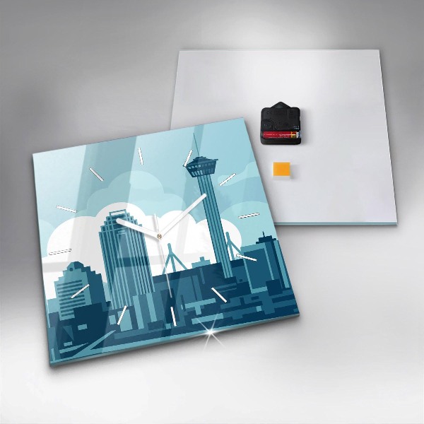 Zegar na ścianę kwadratowy Architektura w USA