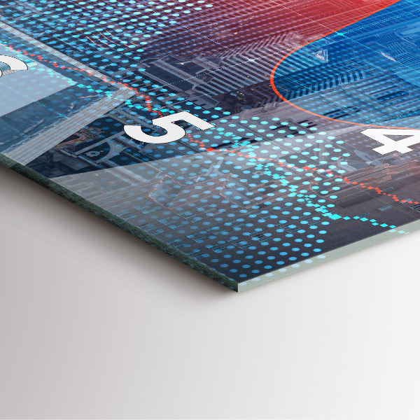 Zegar ścienny kwadratowy Wieżowce w Philadelphii