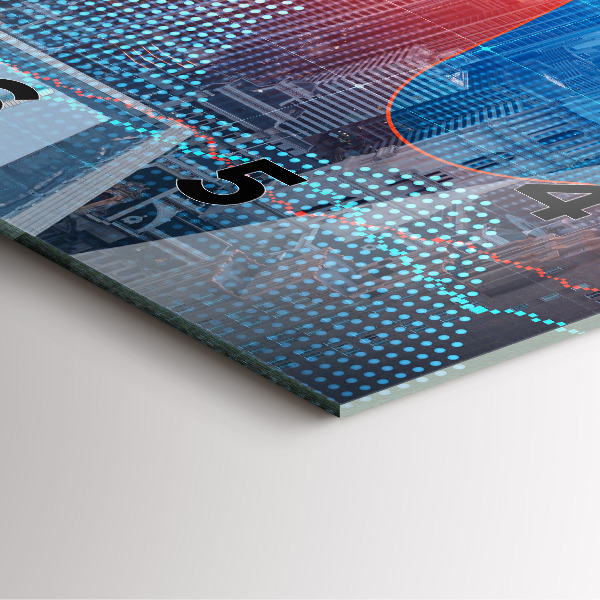 Zegar ścienny kwadratowy Wieżowce w Philadelphii