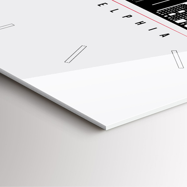 Kwadratowy zegar Ilustracja Philadelphia