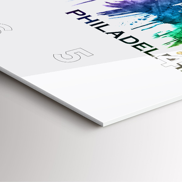 Zegar ścienny kwadratowy Kolorowa Philadelphia