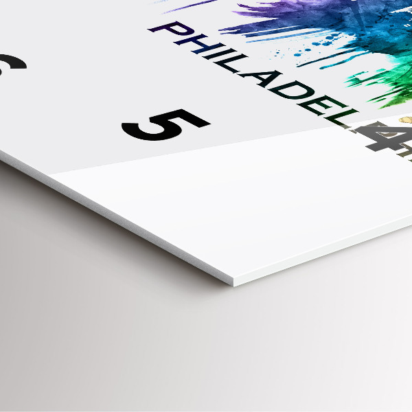 Zegar ścienny kwadratowy Kolorowa Philadelphia