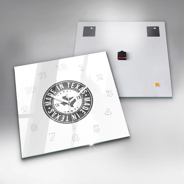 Zegar na ścianę kwadratowy Znaczek Texas