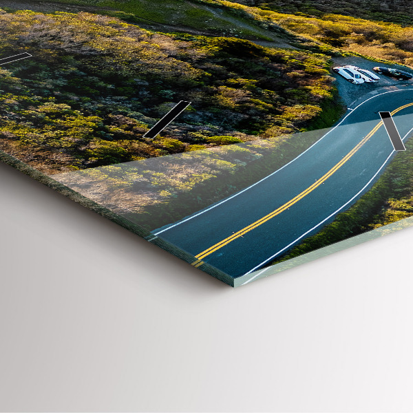 Zegar ścienny kwadratowy Droga po San Francisco