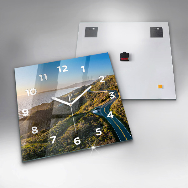 Zegar ścienny kwadratowy Droga po San Francisco