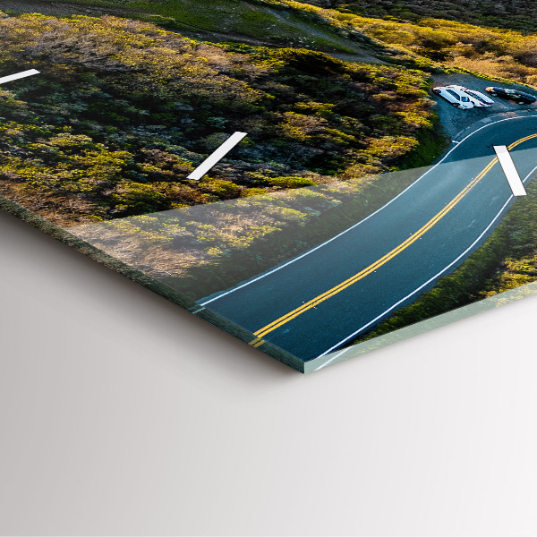 Zegar ścienny kwadratowy Droga po San Francisco