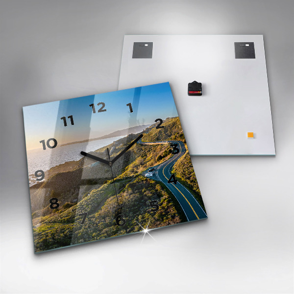 Zegar ścienny kwadratowy Droga po San Francisco