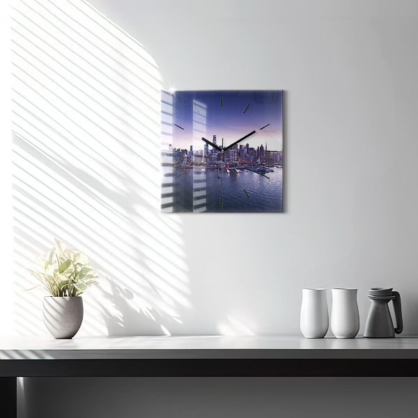 Zegar na ścianę kwadratowy Widok na San Francisco