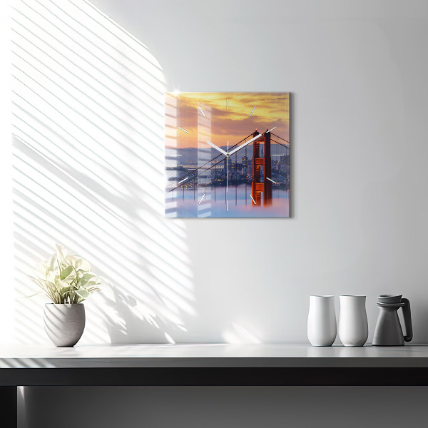 Kwadratowy zegar Most w San Francisco