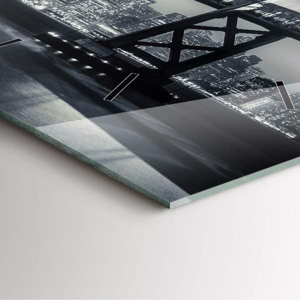 Kwadratowy zegar Most nocą San Francisco