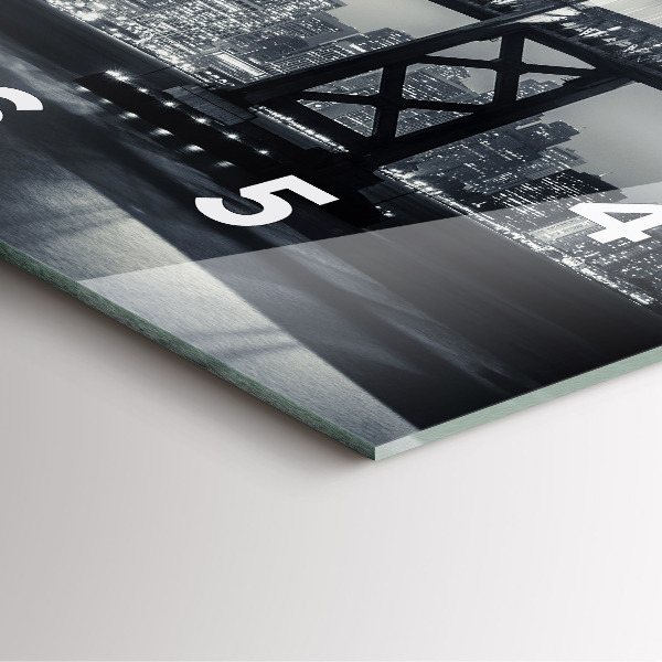 Kwadratowy zegar Most nocą San Francisco